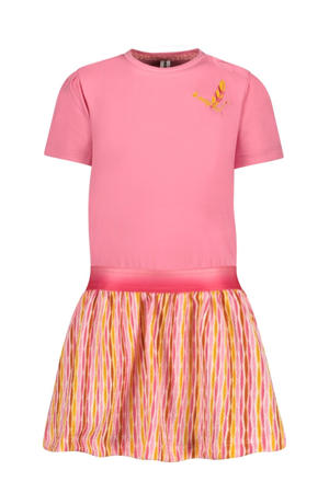midi jurk roze