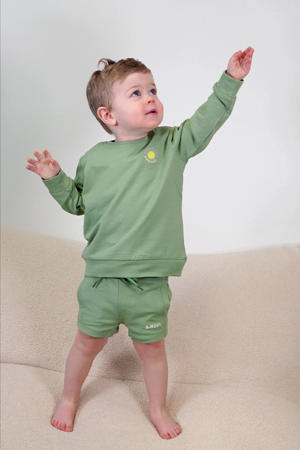 sweater + sweatshort groen