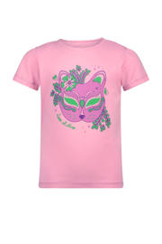 thumbnail: Roze meisjes B.Nosy t-shirt van katoen met tekst print, korte mouwen en ronde hals