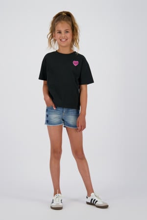 regular denim short medium blue denim