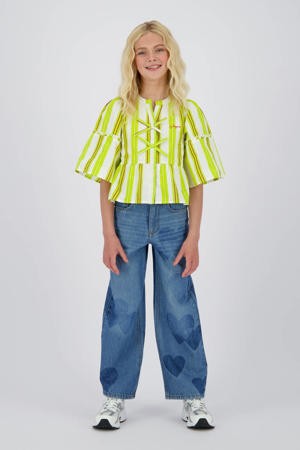 wide leg jeans medium blue denim