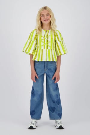 wide leg jeans medium blue denim
