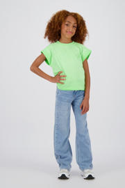thumbnail: Vingino high waist wide leg jeans light blue denim