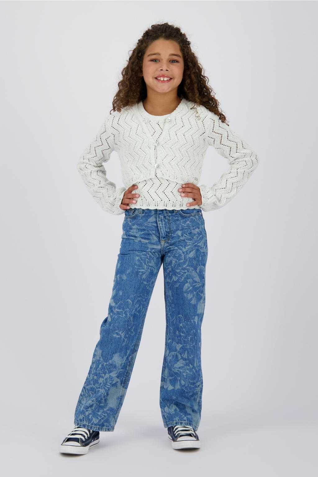 Vingino high waist wide leg jeans medium blue denim