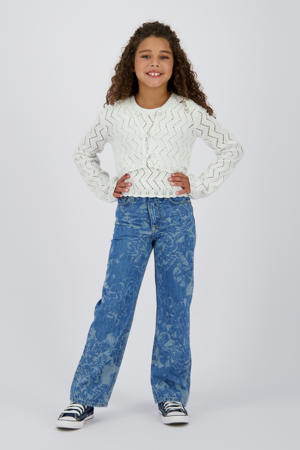 high waist wide leg jeans medium blue denim