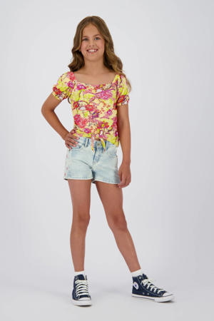 regular denim short light blue denim