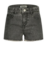 thumbnail: Grey denim meisjes Raizzed regular short van denim met rits- en knoopsluiting en effen