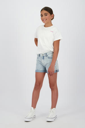 regular denim short light blue denim