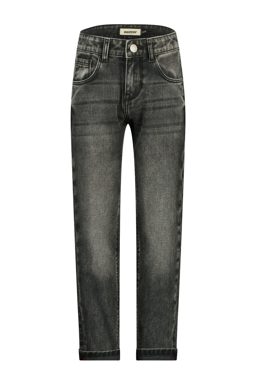 Raizzed straight fit regular waist jeans black denim