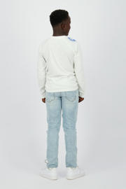 thumbnail: Light blue denim jongens Raizzed straight van denim met regular waist, rits- en knoopsluiting en effen