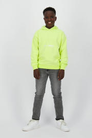 thumbnail: Grey denim jongens Raizzed straight regular waist van denim met rits- en knoopsluiting en effen