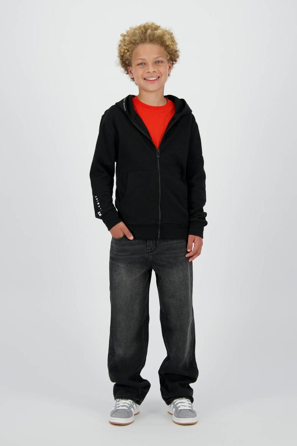 Raizzed loose regular waist jeans black denim