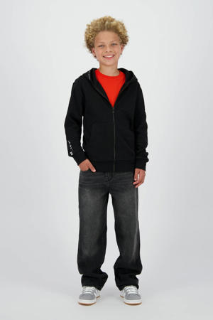 loose regular waist jeans black denim
