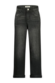 thumbnail: Black denim jongens Raizzed loose regular waist jeans black van denim met rits- en knoopsluiting en effen