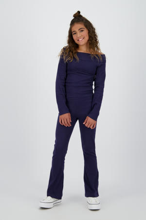 flared legging donkerblauw