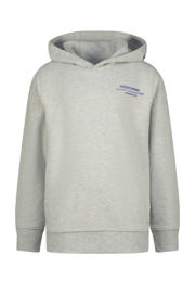thumbnail: Grijs melange jongens Raizzed hoodie melange van sweat materiaal met backprint, lange mouwen, capuchon en geribde boorden