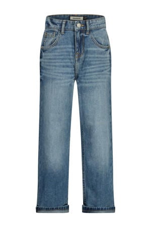 loose regular waist jeans medium blue denim