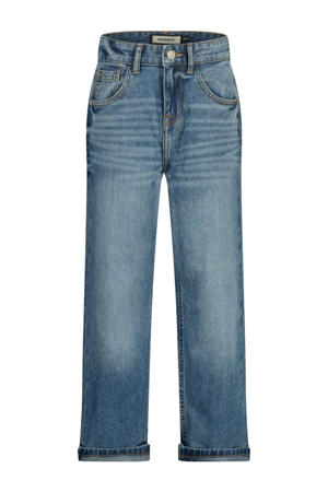 loose regular waist jeans medium blue denim