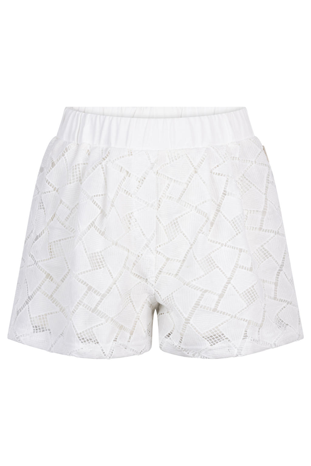 Witte meisjes AI&KO casual short gemaakt van polyester en met elastische tailleband