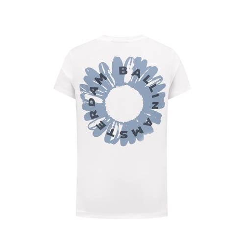 Ballin T-shirt wit Jongens Stretchkatoen Ronde hals Backprint