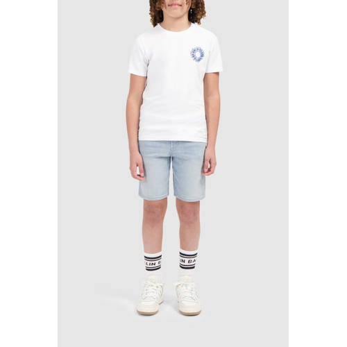 Ballin T-shirt wit Jongens Stretchkatoen Ronde hals Backprint