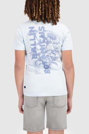 thumbnail: Lichtblauwe jongens Ballin T-shirt van katoen met backprint, korte mouwen en ronde hals