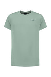 thumbnail: Lichtgroen, groen en donkergroene jongens Ballin T-shirt van stretchkatoen met backprint, korte mouwen en ronde hals