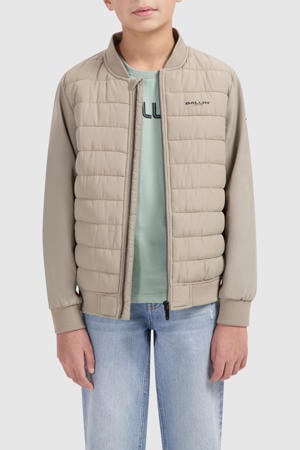 gewatteerde jas beige