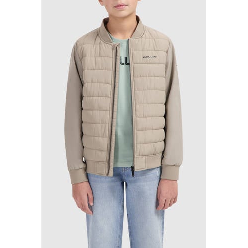 Ballin gewatteerde jas beige Jongens Polyester Ronde hals Effen