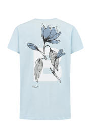 thumbnail: Lichtblauwe jongens Ballin T-shirt van katoen met backprint, korte mouwen en ronde hals