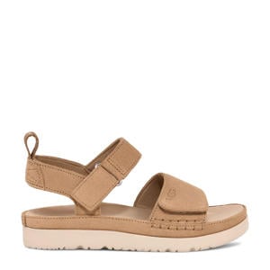 suède sandalen beige