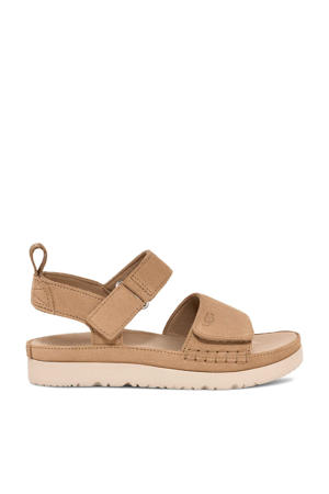suède sandalen beige