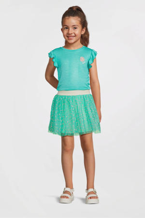 midi jurk met glitter blauw
