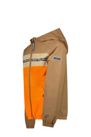 thumbnail: Zand en oranje jongens TYGO & vito jack van polyester met meerkleurige print, lange mouwen, capuchon en ritssluiting
