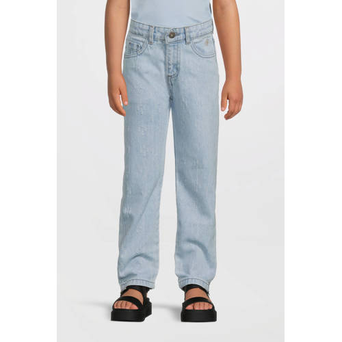 LEVV regular waist regular fit jeans light blue denim Blauw Effen