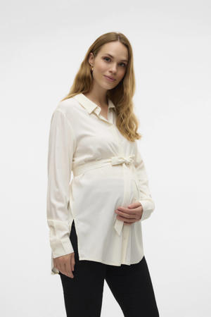 zwangerschaps- en voedings blouse wit