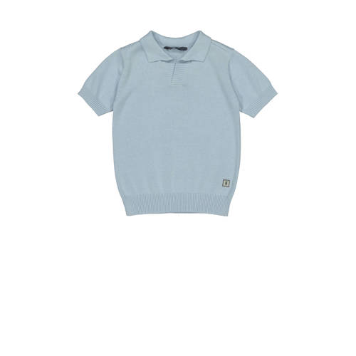 LEVV Little polo blauw Jongens Katoen Polokraag Effen - maat 140 afbeelding