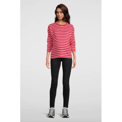 MAMALICIOUS zwangerschaps longsleeve roze Rood Dames Katoen Ronde hals - maat XL afbeelding