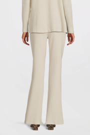 thumbnail: MAMALICIOUS high waist zwangerschaps flared broek ecru