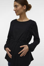 thumbnail: MAMALICIOUS zwangerschaps top zwart broderie