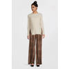 MAMALICIOUS wide leg regular waist zwangerschaps casual broek bruin