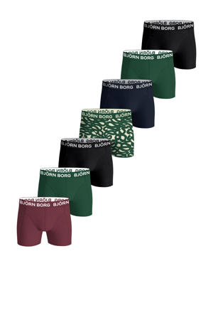   boxershort - set van 7 groen / zwart / rood