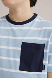 thumbnail: WE Fashion   shortama lichtblauw/donkerblauw/wit