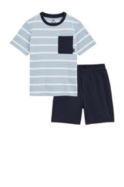 thumbnail: WE Fashion   shortama lichtblauw/donkerblauw/wit