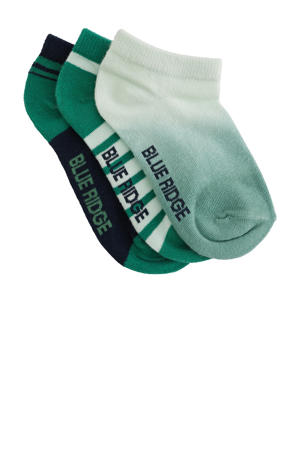 enkelsokken - (set van 3) groen/zwart/ecru