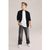 WE Fashion Blue Ridge vest zwart fijn gebreid