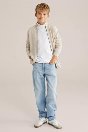 vest beige fijn gebreid