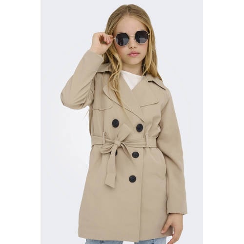 KIDS ONLY GIRL trenchcoat zand Jas Bruin Meisjes Polyester Reverskraag
