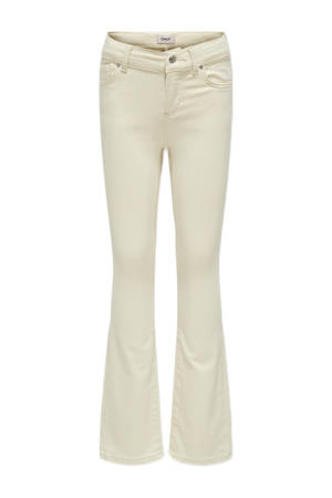 regular waist flared jeans ecru