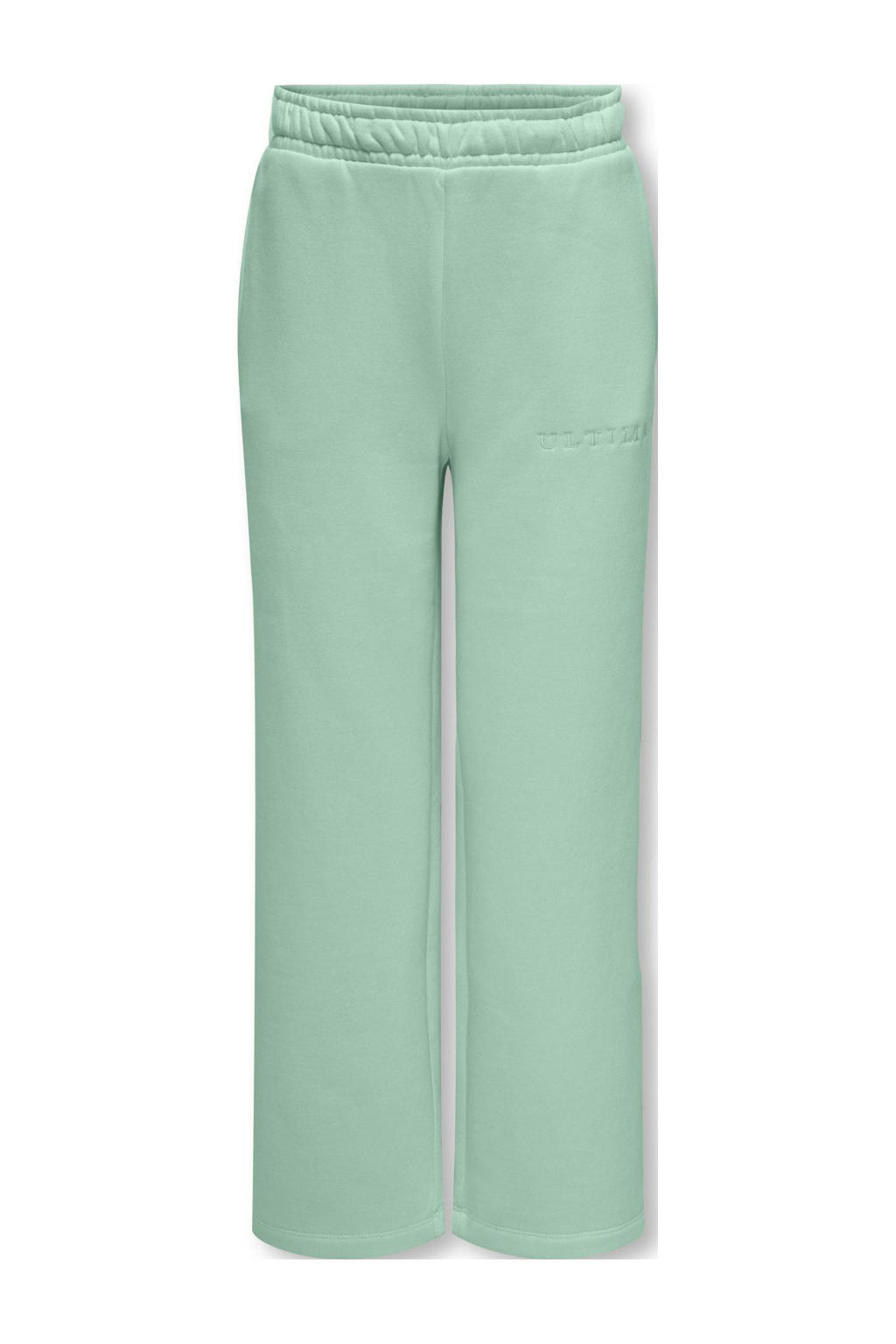 Groene meisjes KIDS ONLY GIRL wide leg sweatpants met effen